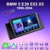2 DIN Android Carplay автомобильное радио для BMW 5 E39 E53 X5 1996-2004 мультимедийный проигрыватель головное устройство стерео GPS навигация BT WIFI 2+32 ГБ