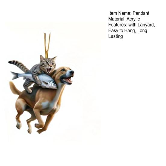 Подвесной орнамент, забавный кулон в виде животного со шнурком, легко повесить, реалистичный дизайн 2D