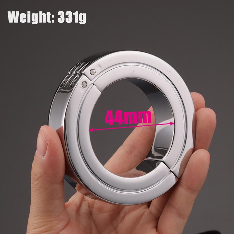 Трехслойное металлическое кольцо на член, металлические носилки для пениса, время задержки, яички, усиление эрекции, бондаж, эякуляция, секс-игрушки для мужчин 18