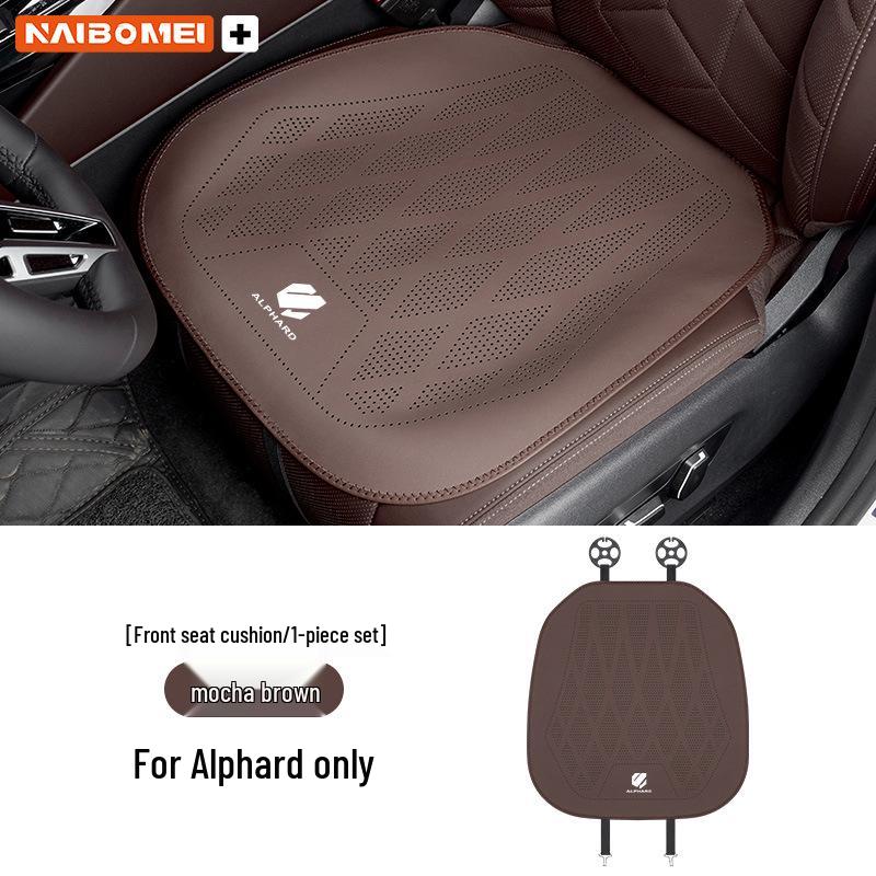 Комплект перфорированных кожаных чехлов на сиденья Toyota Alphard (передние и задние) - 3 шт.