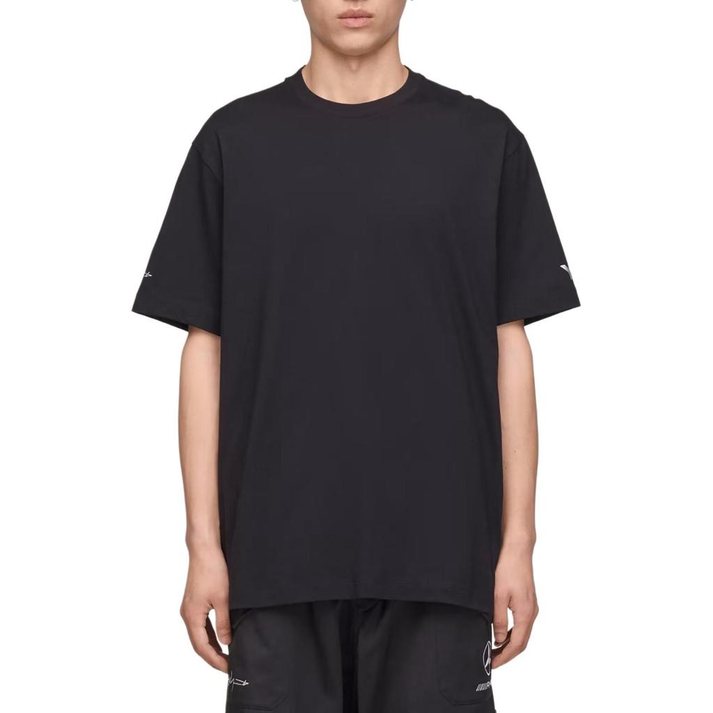 Y-3 × Yohji Yamamoto × Mercedes-AMG Petronas F1 Team Логотип Круглый вырез Свободная футболка Мужские Топы KR2374