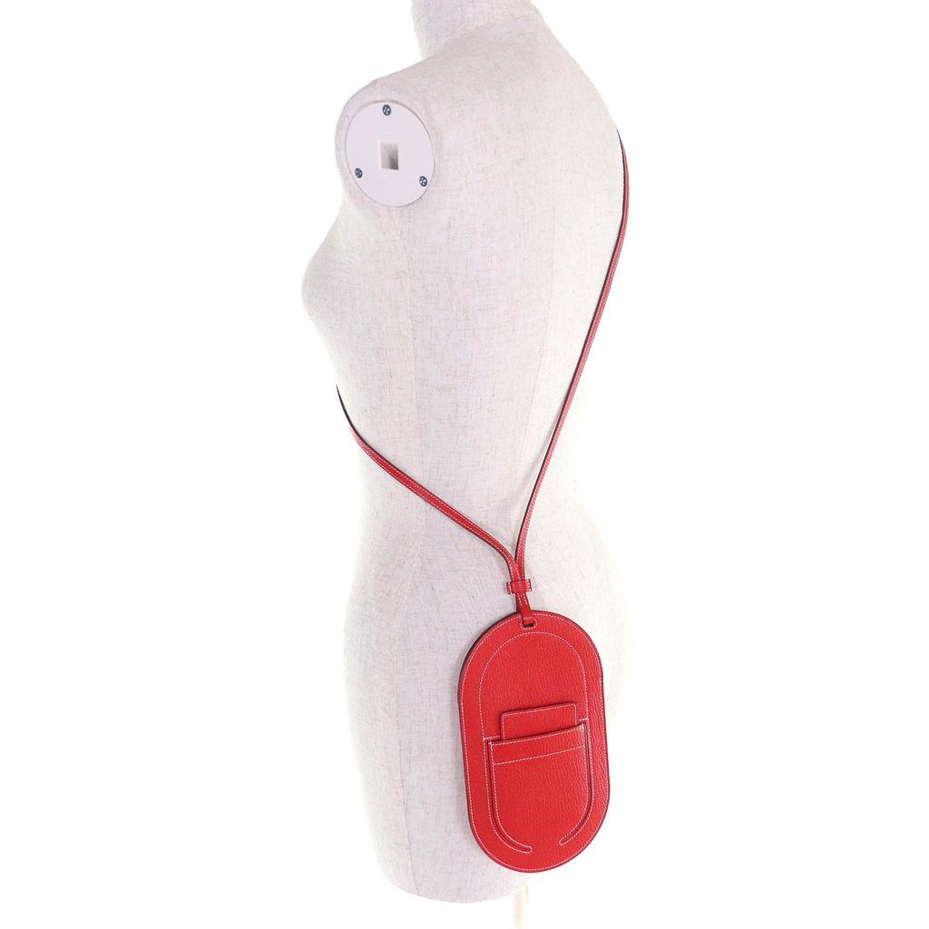 Great HERMES In the Loop To Go GM Mobile phone case with card case Shave Used