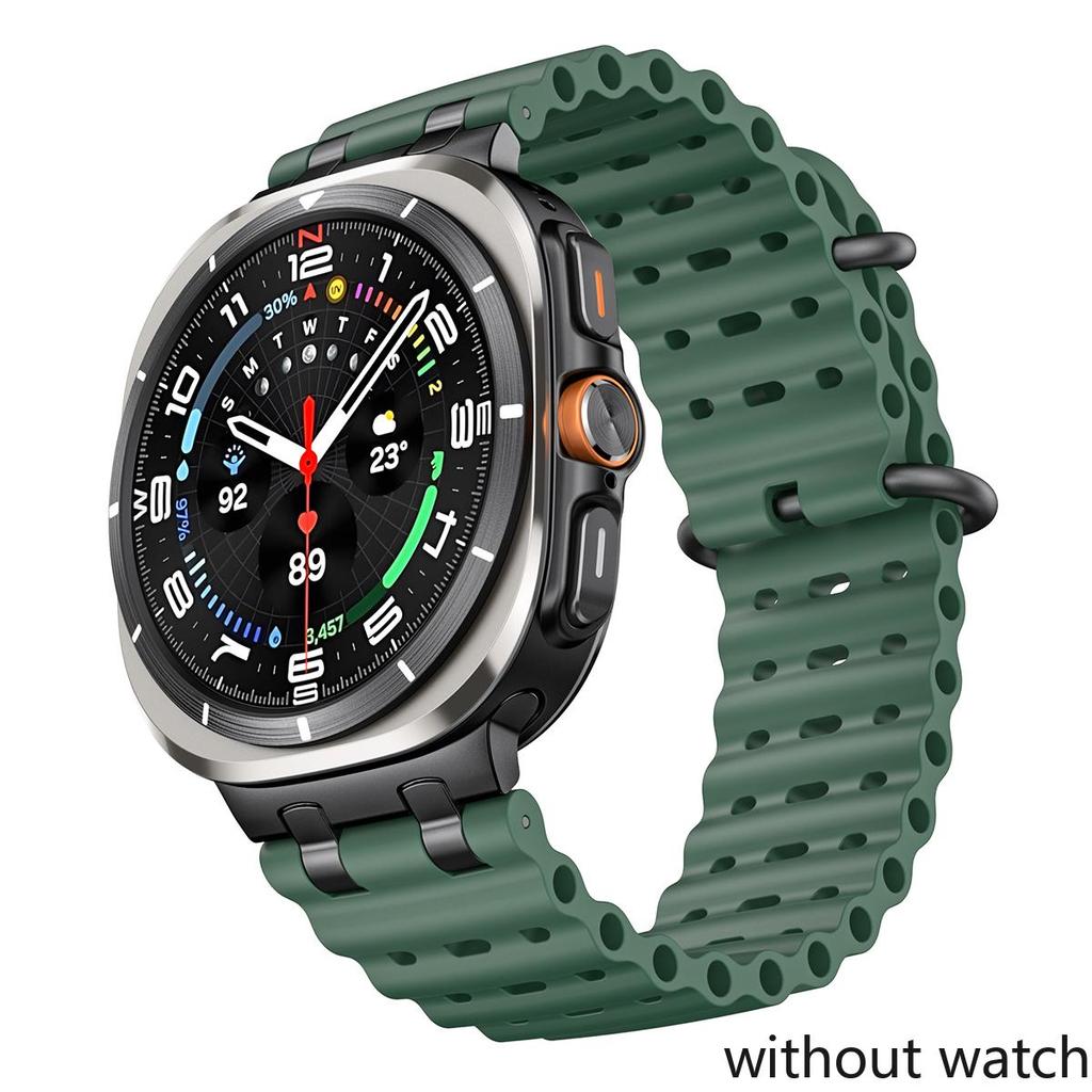 Силиконовый ремешок Ocean для Samsung Galaxy Watch 7 Ultra 47 мм Мягкий дышащий браслет Correa Для Galaxy Watch Ultra 2026 Ремешок