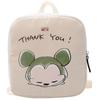 Cute Cartoon Cotton Linen Backpack For Toddlers Unisex Pre-k School Bag