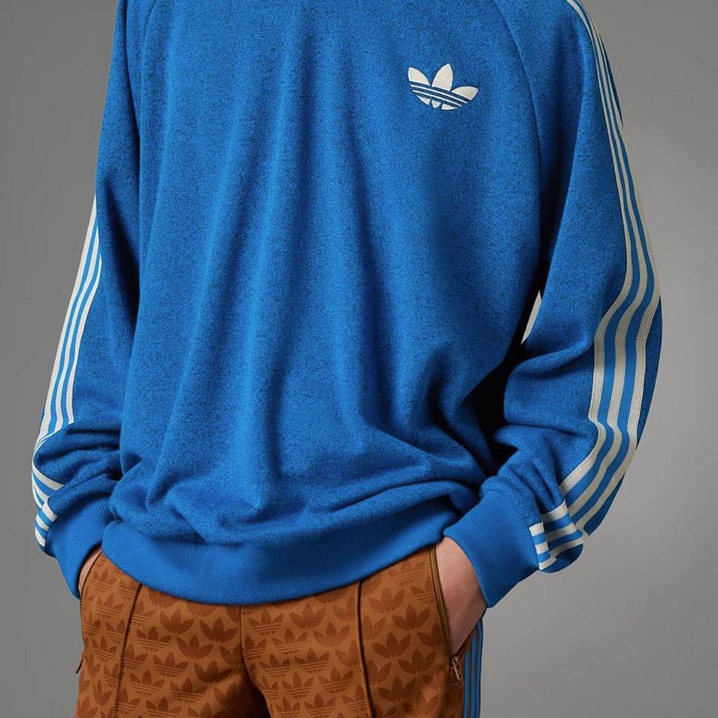 adidas Оригиналы Adicolor 70-х Винтажная толстовка с V-образным вырезом Ретро Повседневный топ Мужской Ночной Индиго IP6989