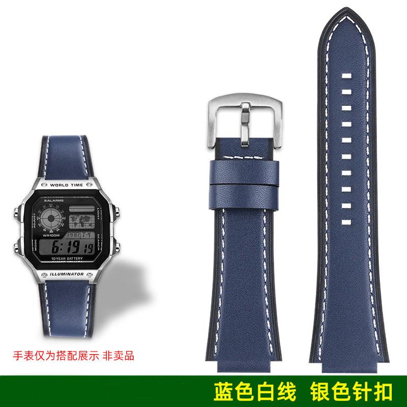 AE1200 A158 Ретро Натуральная Кожаная Ремешок Для Casio DW-H5600 A168 AE1300 Винтажный Браслет Часов Мужской Выпуклый рот Бычья кожа Браслет 18 ММ