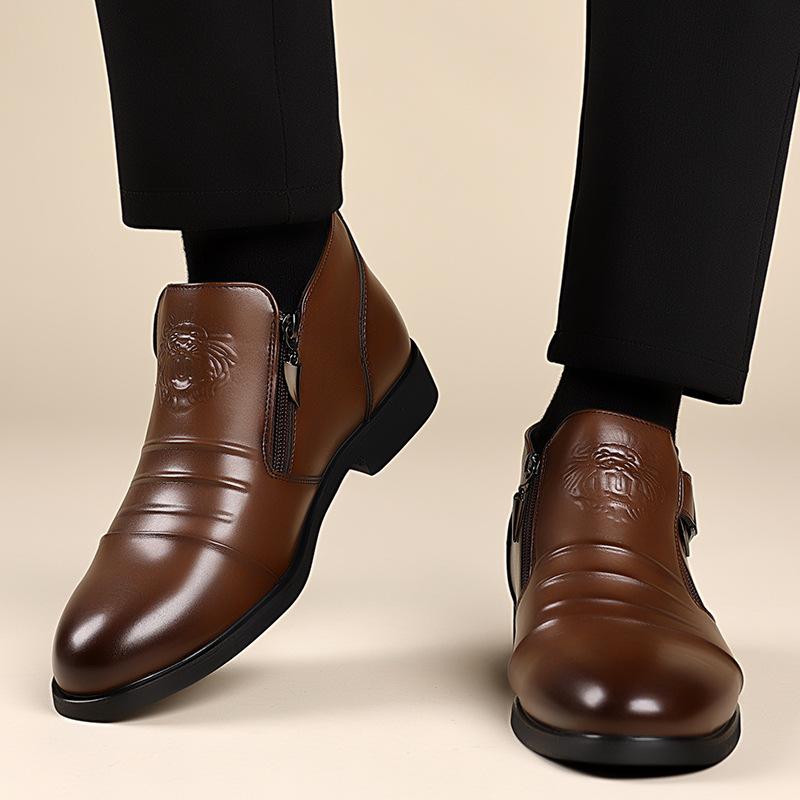 2025 Autumn Early Winter Shoes Mens Ankle Boots Flat Brand Male Footwear British Style Single Boots