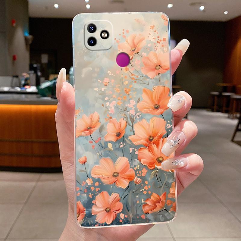 Для ITEL Vision1 P36 Play Vision1 L6005 Чехол Прозрачный Модный Бабочки Цветы Мягкий ТПУ Чехол Для ITEL Vision 1 Мобильный Задняя Крышка