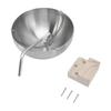 Sauna Bowl Stainless Steel Hanging Aromatherapy Oil Cup with Wooden Block for Sauna Room L 20cm