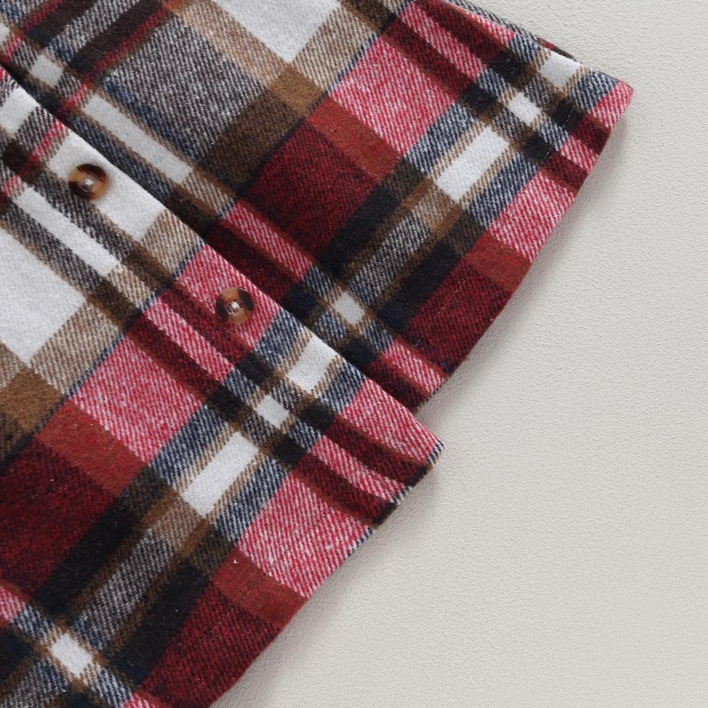 Юбка для девочек, вязаный топ с рукавами-фонариками и мини-юбка в клетку, комплект из 2 предметов, осенняя одежда для вечеринки