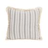 1Pc Striped Jacquard Throw Pillow Case, Retro Geometric Cushion Case with Tassels, Room Decor Party Decor,  No Pillow Insert