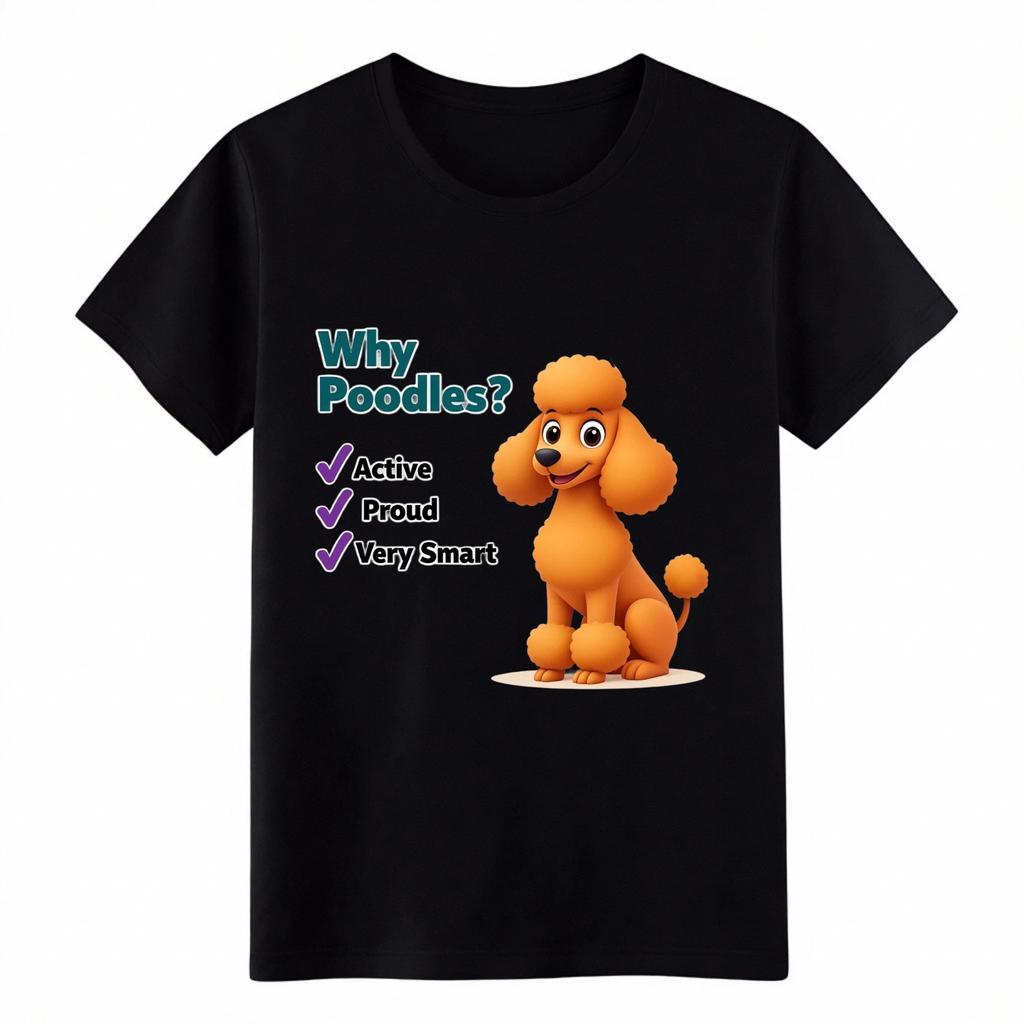 Unisex Vintage T-Shirt Poodle Lover Tee Dog Owner Shirt Gift for Poodle Owners