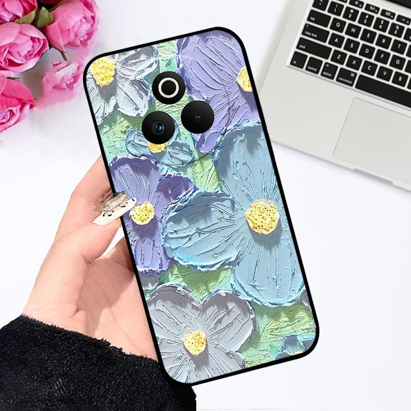Чехол для Oppo Realme P3 Pro 5G Модный Цветной Расписной Силиконовый Мягкий Чехол для Телефона для Realme P 3 Pro 5G Ударопрочный Бамперные Оболочки