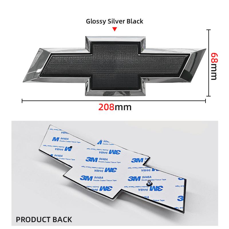 129mm 150mm 195mm 204mm 208mm 228mm Car Front Logo Grill Rear Bumper Tail Door Trunk Emblem Sticker 3D Accessories For Chevrolet