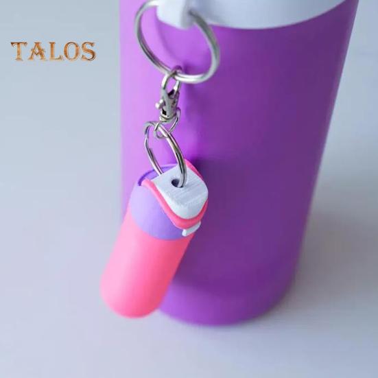 Keychain Lip Balm Stand Holder Multi-Functional Clip for Cotton Swabs Trinkets 3D Printed Lightweight Design Portable Keyring