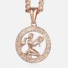 Women's Zodiac Sign Pendant 12 Constellation Charm Rose Gold Necklace Aries Leo Scorpio 3mm Snail Jewelry GP278