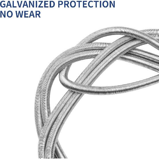 Brake Line Protector 3/16 Inch - 16 Ft Stainless Steel Premium Galvanized Guard Spring - Anti-Corrosion Gravel Shield For Truck, SUV, Off-Road