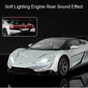 1:24 Scale YANGWANG U9 NIO ES8 Car Model Toy New Energy Vehicles Sound Light Doors Opened Models Collection Gifts for Kids