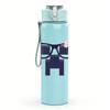 1PC Hipster Glasses Mustache Graphic,750ml Color Plastic Sports Water Bottle,Leakproof Flip Straw Lid,Suitable for Sports Office Home Use
