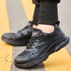 Fashion Anti-slip Work Shoes Women Breathable Safety Shoes Lightweight Steel Toe Work Sneakers Men Protective Black Work Safety Sneakers