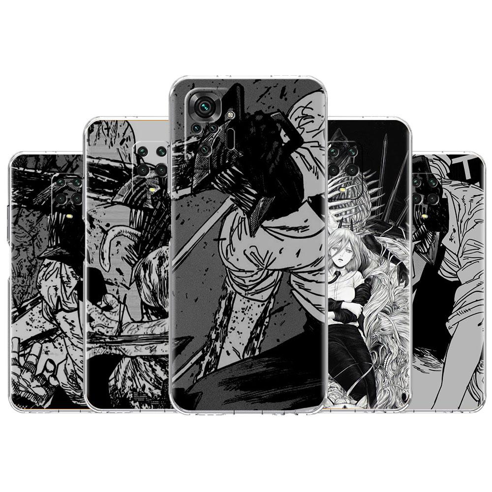 Chainsaw Man Cool Case For Xiaomi Redmi Note 11 Pro 10 9 9S 8 8T 7 9A 9C 9T 10 10C K40 Clear TPU Soft Phone Cover