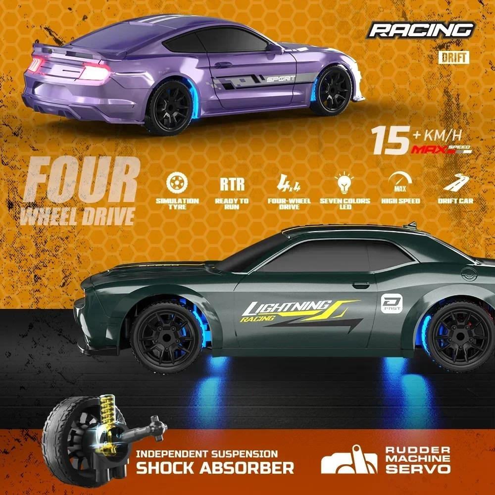 Нетоксичный RC Дрифт Автомобиль 1/43 4WD Автомобиль 2.4G Высокоскоростной 15 км/ч Пульт Дистанционного Управления Мини Гоночные Машины Модель Игрушки Для Детей Детские Подарки на День Рождения