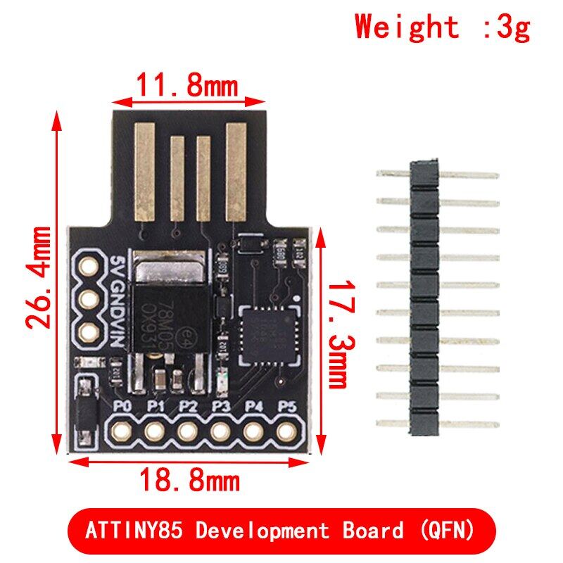 Плата микроразработки Digispark Kickstarter ATTINY85/TINY85, модуль для Arduino IIC I2C USB