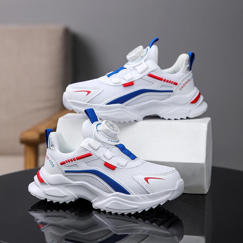 Детские трендовые удобные кроссовки для бега на мягкой подошве, студенческие модные повседневные дышащие спортивные кроссовки для мальчиков и девочек