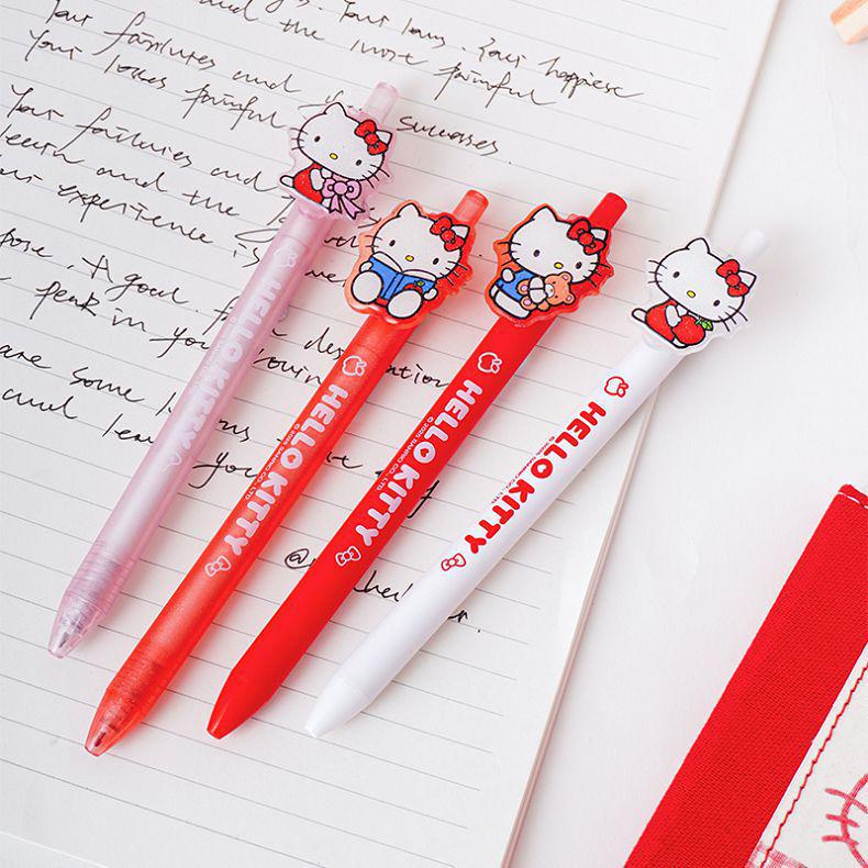 Мультяшная ручка Hello Kitty, нажимная, быстросохнущая, гладкая