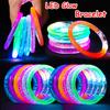 10pcs Flashing Glow Bangle Glow In The Dark Neon Bracelet Glow Sticks Bracelets Adults