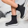 Fashion Women Snow Ankle Boots Leather Shoes 2024 Winter Trend New Fur Warm Cozy Woman Boots Casual Walking Cotton Botas Mujer