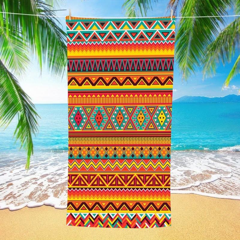 Bohemian Colorful Ethnic Beach Towel Quick Dry Sandproof Large Towel for Beach Yoga Summer Outdoor Camping
