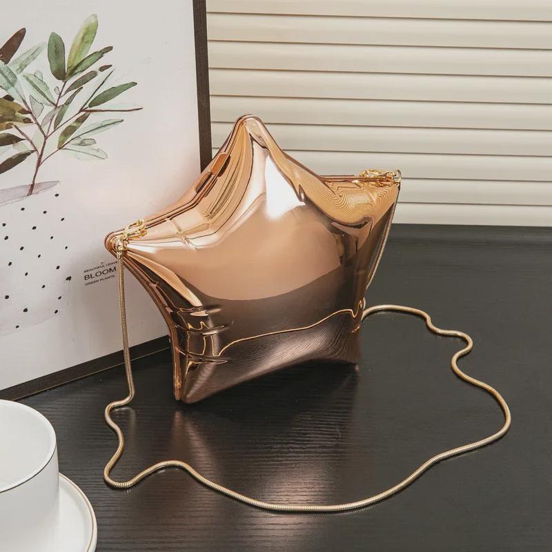 2024 Summer Star Chain Crossbody Clutch - Acrylic Mini Evening Bag with Lipstick Holder
