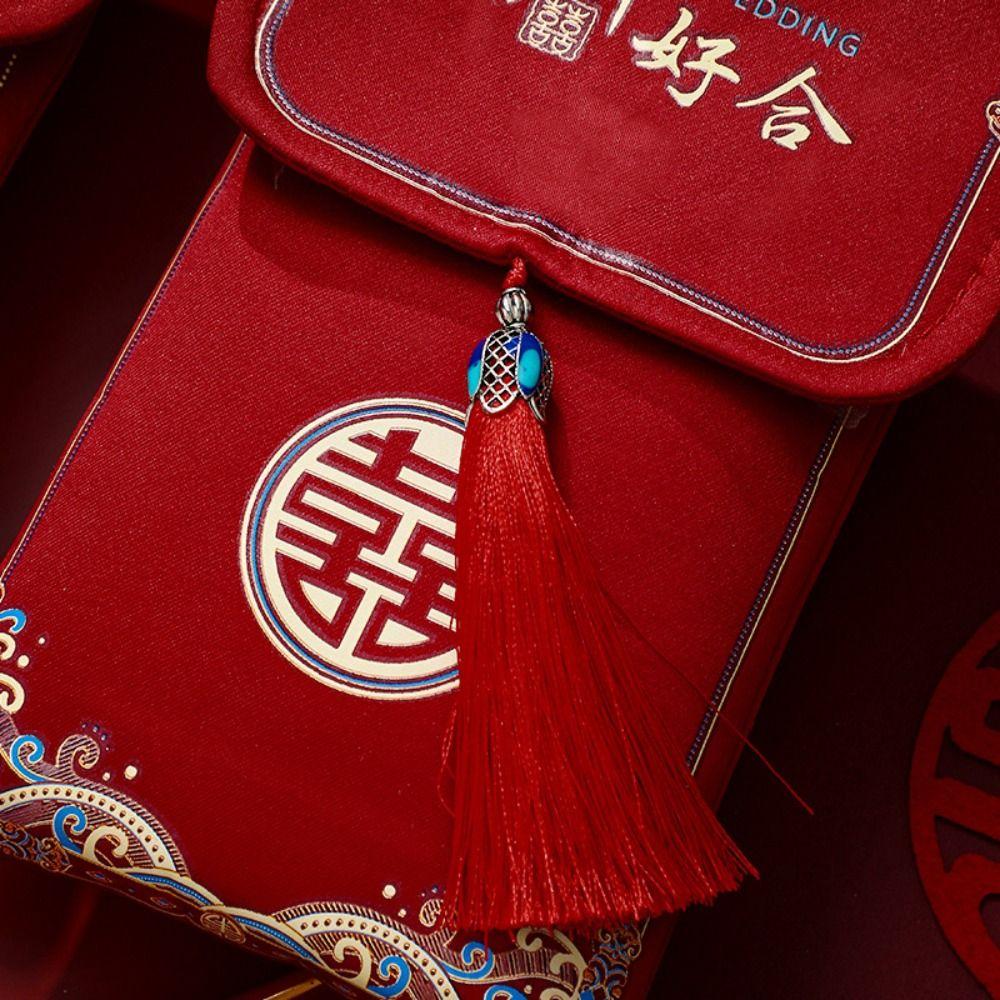 Multiple Patterns New Year's Blessing Bag Best Wishes Red Envelope Money Bags  Spring Festival