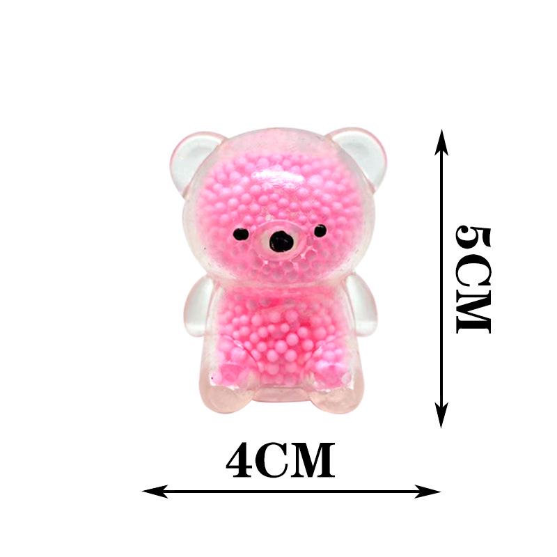 Игрушка для снятия стресса Gold Powder Bear – Squeeze Music Cute Vent Beads Ball