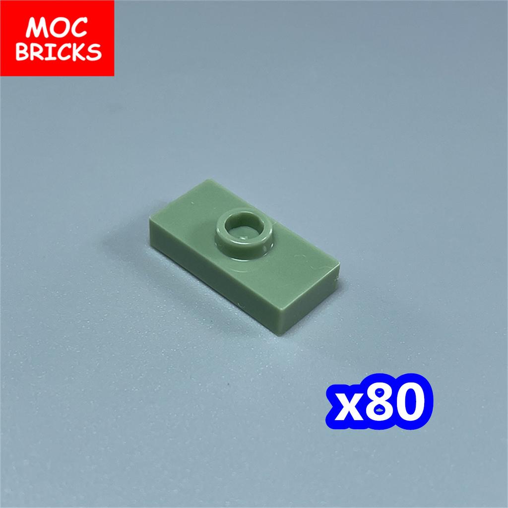 MOC Кубики Песочно-зеленый Кирпичик 1x2 1x3 1x4 Круглая Тарелка 6x6 Окно 1x2x3 DIY Архитектура Собранные Строительные Блоки Подарки для Детей
