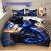 3pcs Mythical Dragon Artwork Bedding Set - 1 Duvet Cover + 2 Pillowcases(Core Not Included), Machine Washable Polyester yy251216127