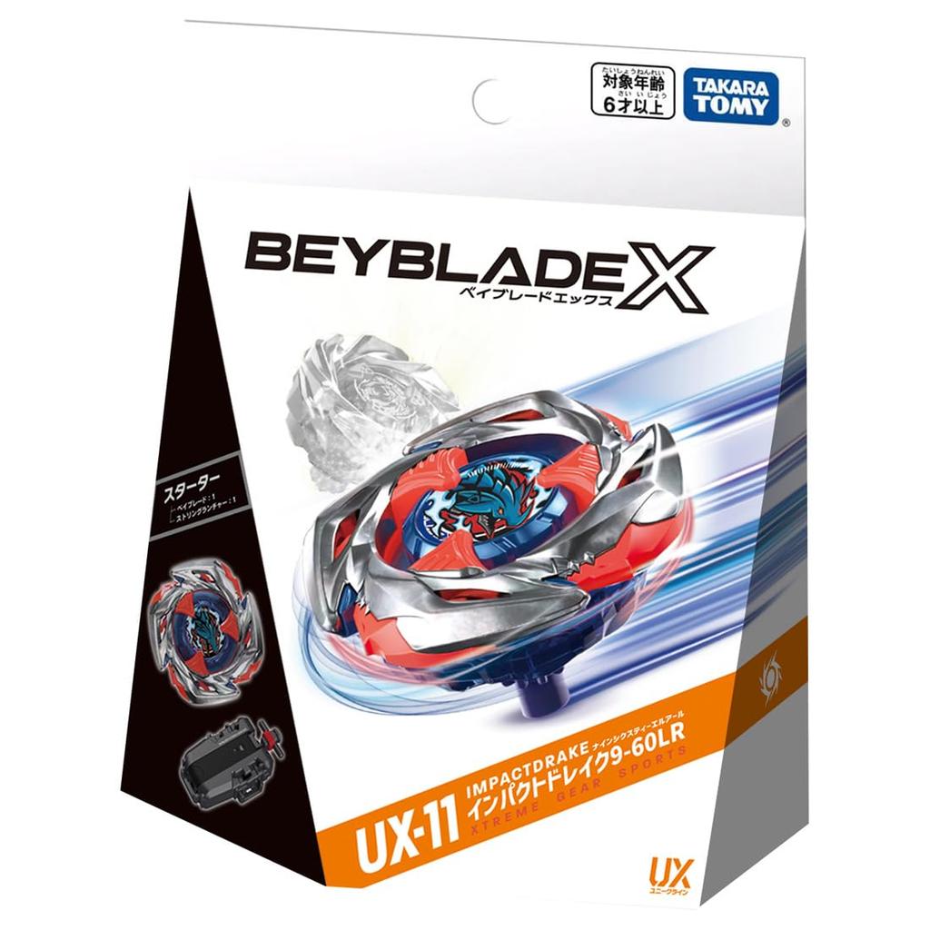 BEYBLADE X Beyblade X Стартерный ударный волчок Drake UX-11 9-60LR