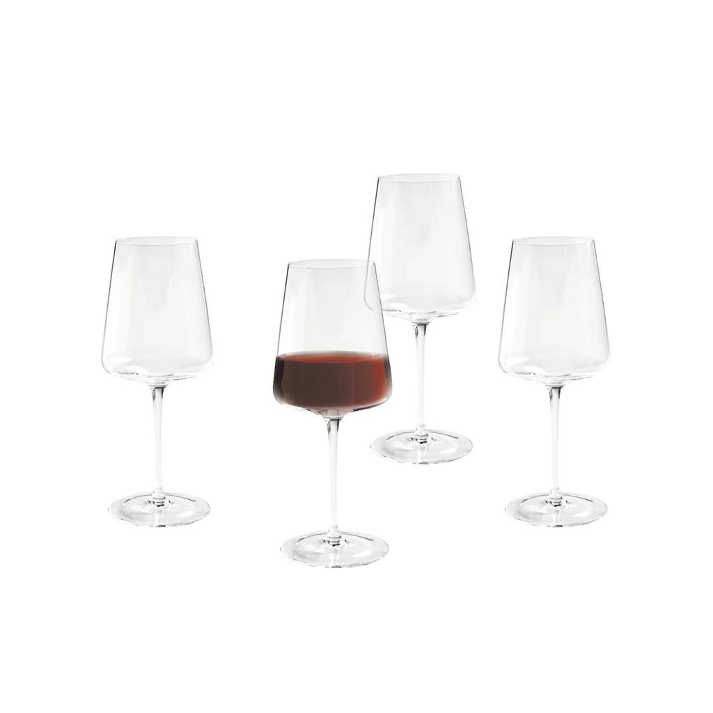 Clear Flared Red Wine Glass with Stem 17 ounce, 4 Pack