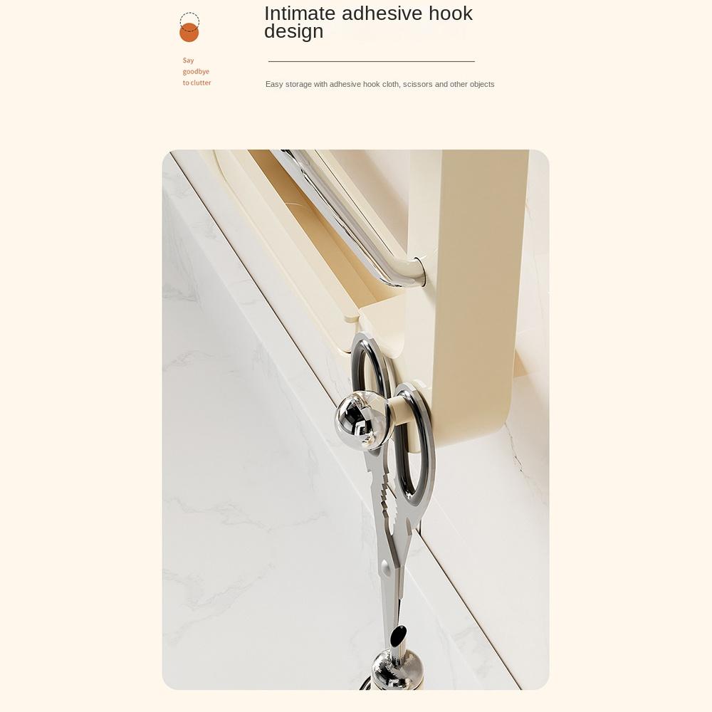 Настенный держатель для крышки кастрюли, держатель для разделочной доски без проколов, держатель для хранения крышек для кастрюль в кремовом стиле