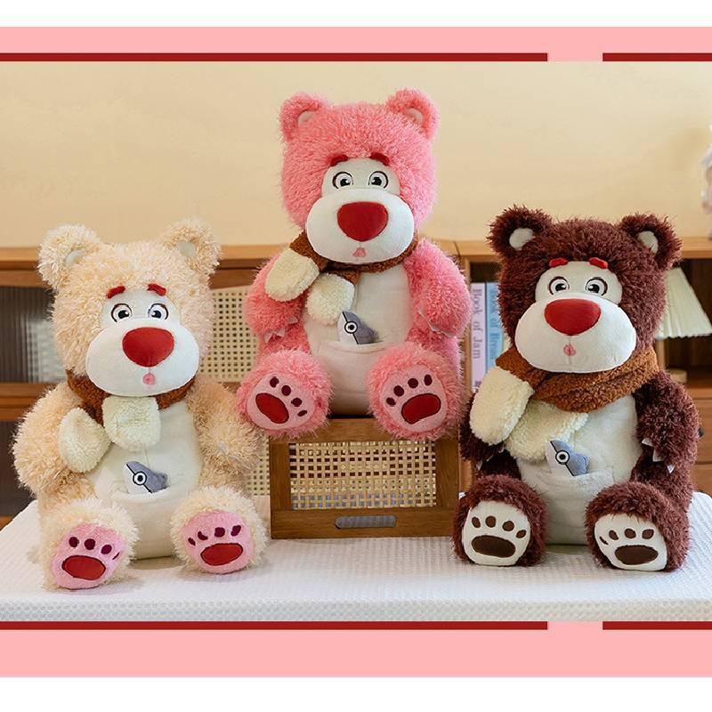 A Bear With Pocket Plush Toy Animal Stuffed Doll Cartoon Decoration Gift Kids