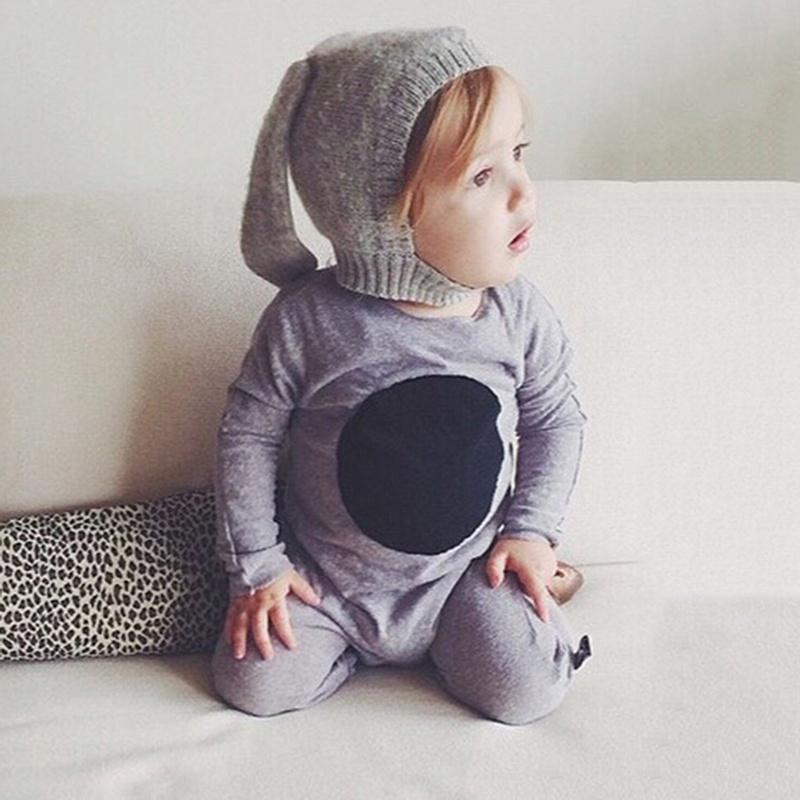 Вязаная детская шапка на осень и зиму для малышей, шапка с длинными ушами очаровательного кролика