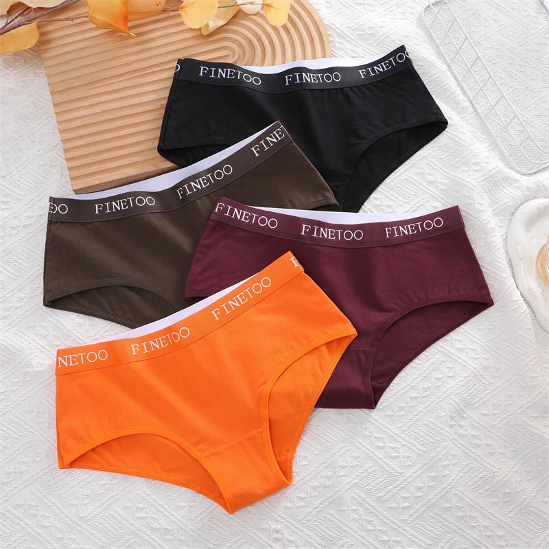 FINETOO Трусики из хлопка с высокой талией, эластичное нижнее белье с утягивающим эффектом и комфортным нижним бельем