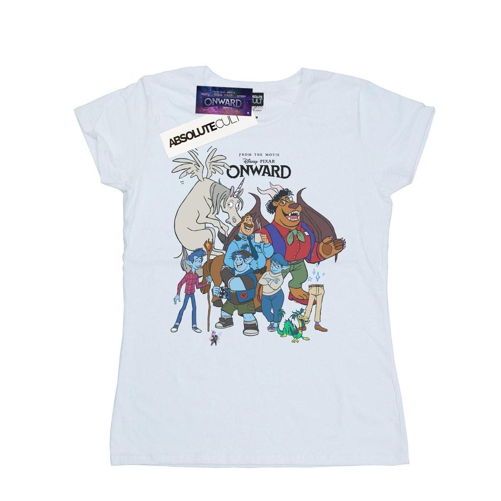Disney Womens/Ladies Onward Character Collage Cotton T-Shirt