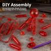 3D-печатная шарнирная фигурка-манекен, DIY-сборка, подвижный робот, красная полупрозрачная модель-игрушка, подарок