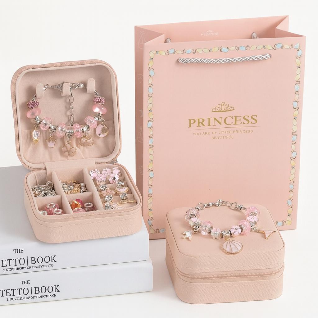 KIT FOR MAKING BRACELETS FROM CHARMS JEWELRY - 66 pcs.