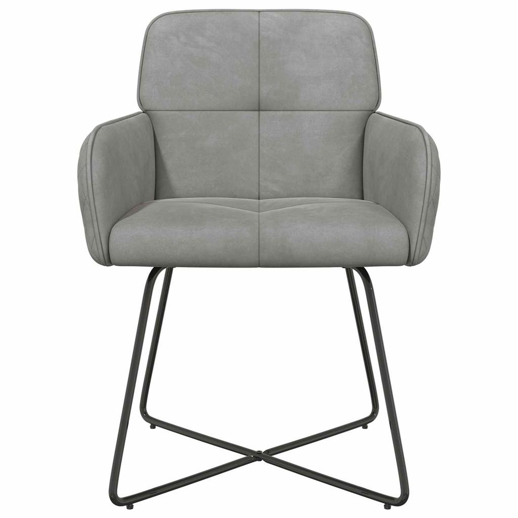 Dining Chairs 6 pcs Velvet Light Grey 59 x 56.5 x 86 cm