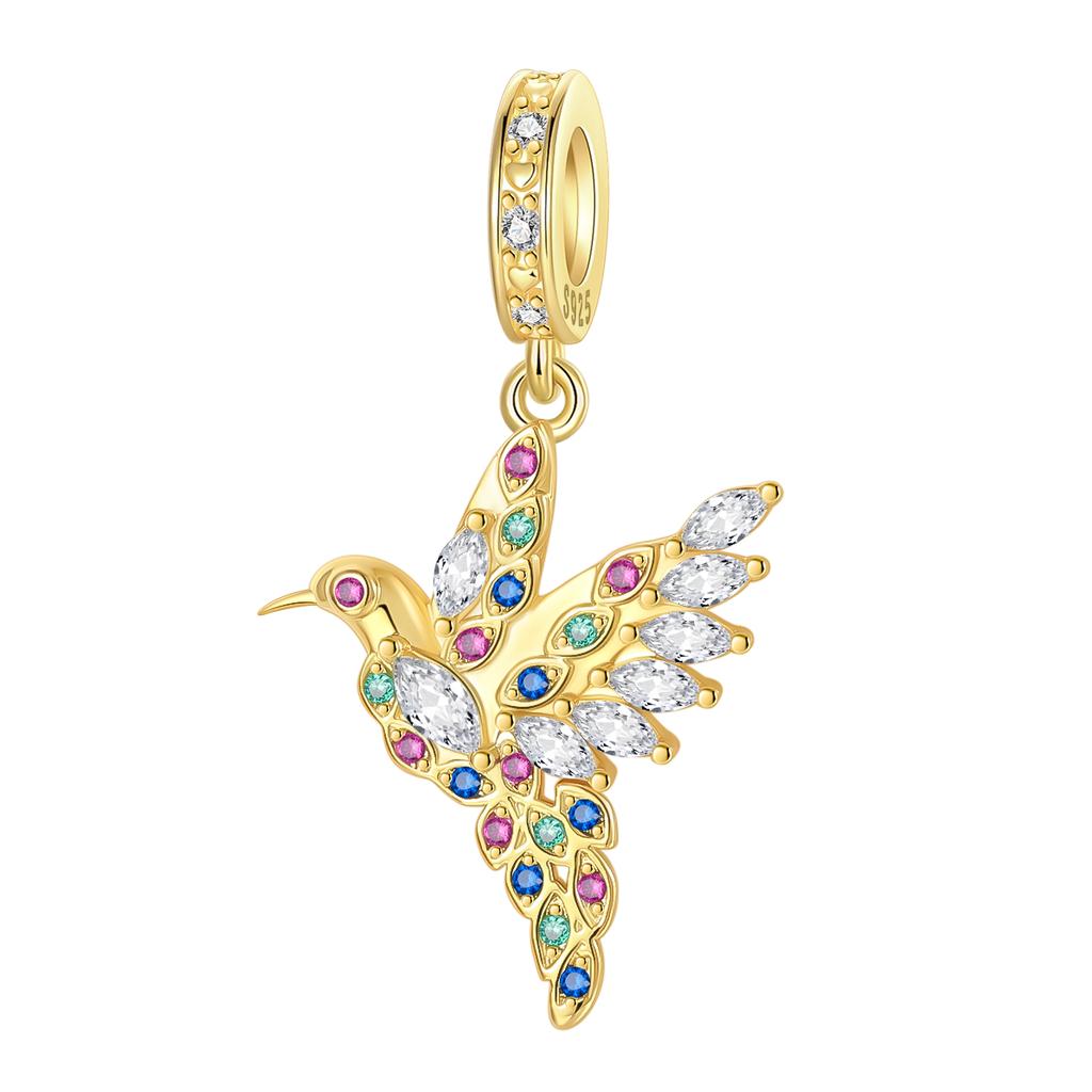 Серия Gold DIY Шармы Бусина Оригинальная Медь Инкрустированная Цирконием Подвески Солнце Насекомое Подходят для Браслета Ювелирный Подарок Маркировка