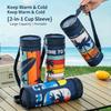 Чехол для кружки Большой 1,5 л/2 л Изолированный чехол для бутылки с водой с регулируемым ремешком Для пеших прогулок и кемпинга Сумка для бутылки