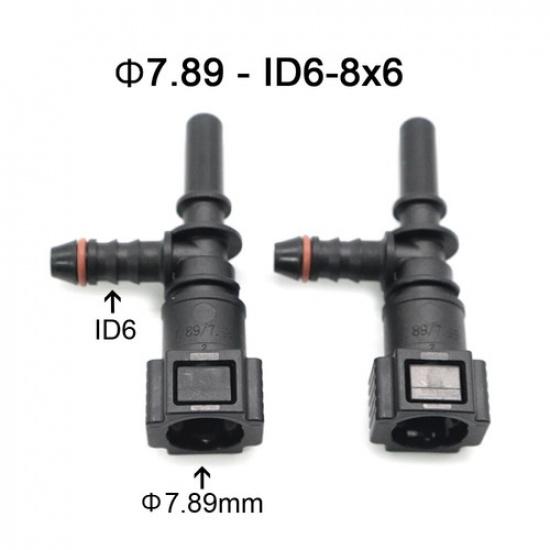 Fuel Line Hose Pipe Quick Release Female Connector 7.89mm ID6 8x6 2PCS